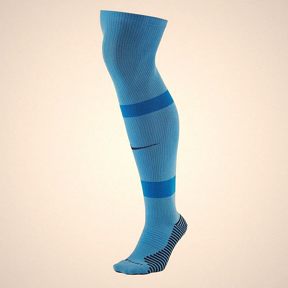 Nike MatchFit Soccer Socks Youth XS Sky Blue Dri-Fit Knee High YTH 13C–3Y