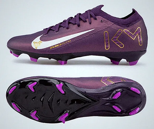 Nike Men Mecurial Vapor 16 Pro KM FG Cleats Purple Soccer Boot Spike FQ8689-500
