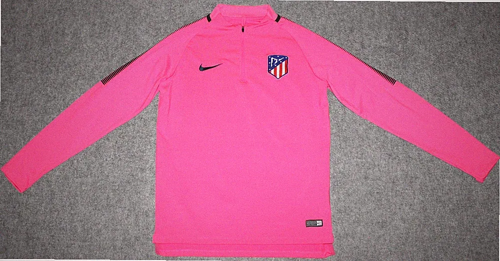 NIKE MEN'S ATLETICO FOOTBALL CLUB 1/4 ZIP Training 24/25 Pink Soccer sz M Jersey