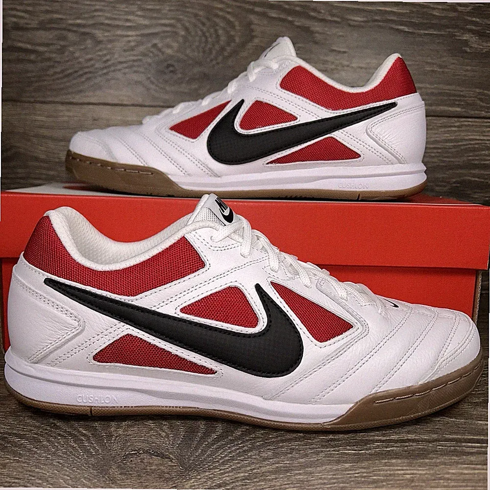 Nike Men's Gato Chicago White Red Gum Indoor Soccer Casual Shoes Sneakers New