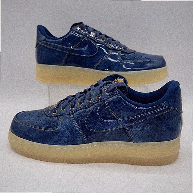 Nike Men's Size 12 Air Force 1 Retro (IM5757 400) Blue Basketball Sneaker Sports