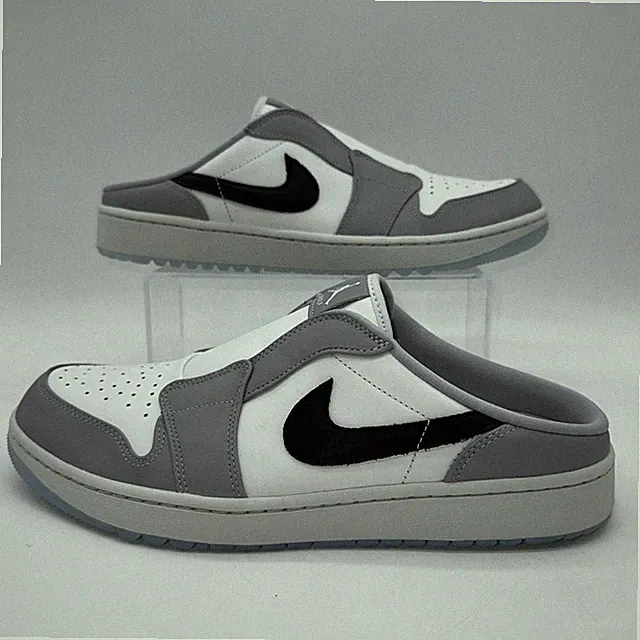 Nike Men's Size 12 Air Jordan Mule (FJ1214 004) Gray/White Golf Cleat Sneaker
