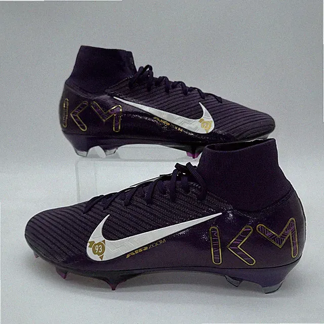 Nike Men's Size 12 Zoom Superfly 10 Elite KM FG (FQ8692 500) Soccer Cleat Purple