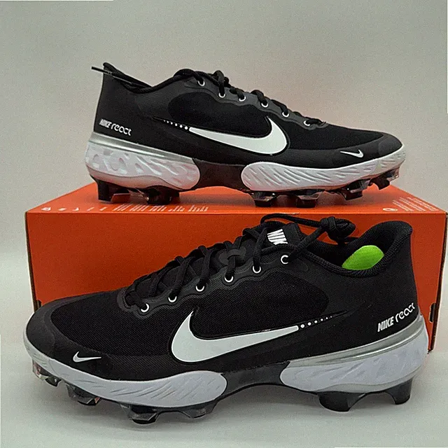Nike Men's Size 15 Alpha Huarache Elite 3 (CK0976 001) Cleat Trainer Sneaker