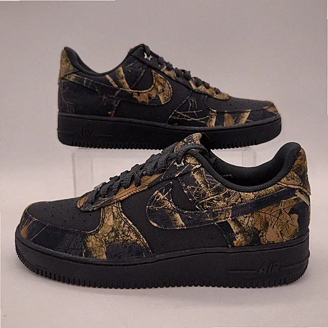 Nike Men's Size 9.5 Air Force 1 '07 (IH1221 001) Black Sneaker Basketball Camo