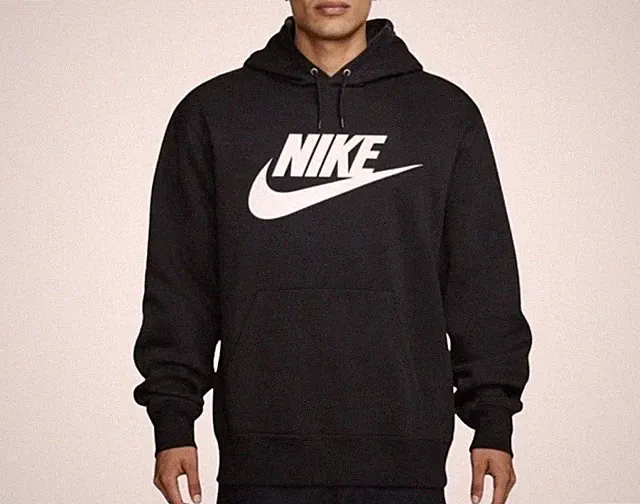 Nike Men’s Sportswear Club Futura Logo Fleece Hoodie Black Size L (FN3868-010)
