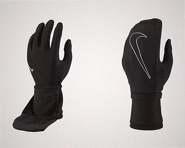 Nike Men’s Storm Fit Convertible Gloves Running Black Athletic Glove Size Medium
