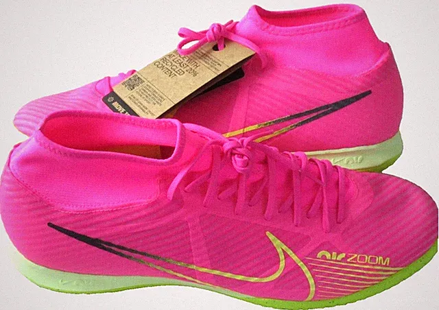 Nike Men's Zoom Superfly 9 Academy IC High Top Soccer Shoes Size 12 Pink Blast