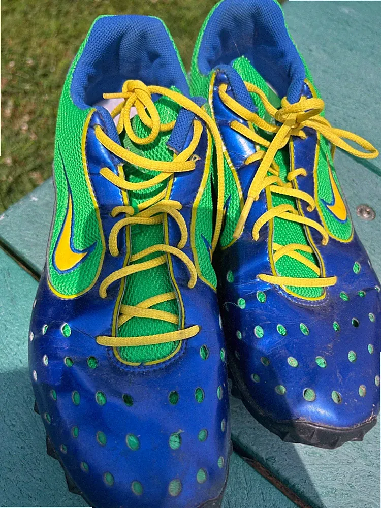 Nike Mens Blue, Green & Yellow Soccer Cleats
