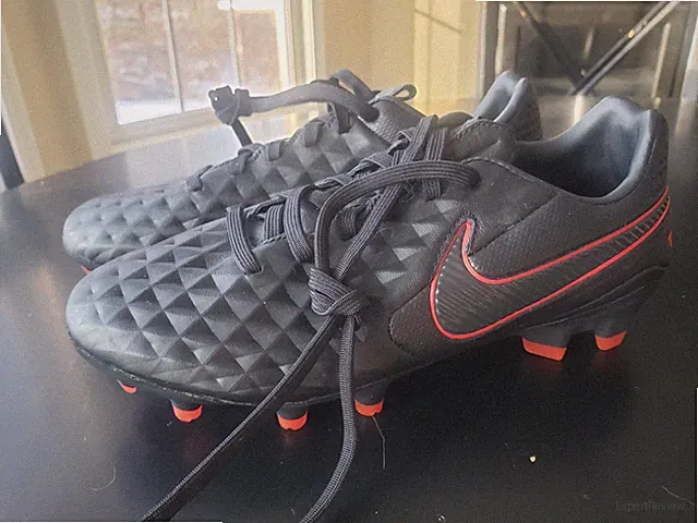 Nike Mens Legend 8 Pro FG Soccer Cleats Leather (AT6133 060) Black Red Size 4