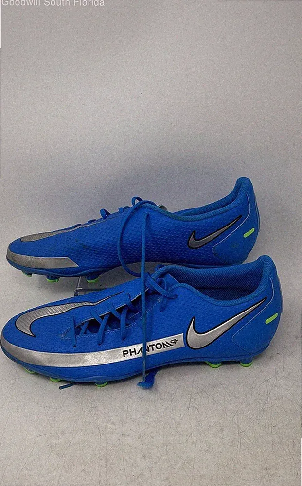 Nike Mens Phantom GT Club CK8459-400 Blue Lace-Up Soccer Cleats Size 10.5