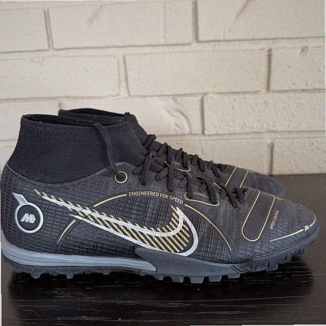 Nike Mens SuperFly 8 Academy TF Black Gold Turf Soccer Shoe Size 7 DJ2878-007
