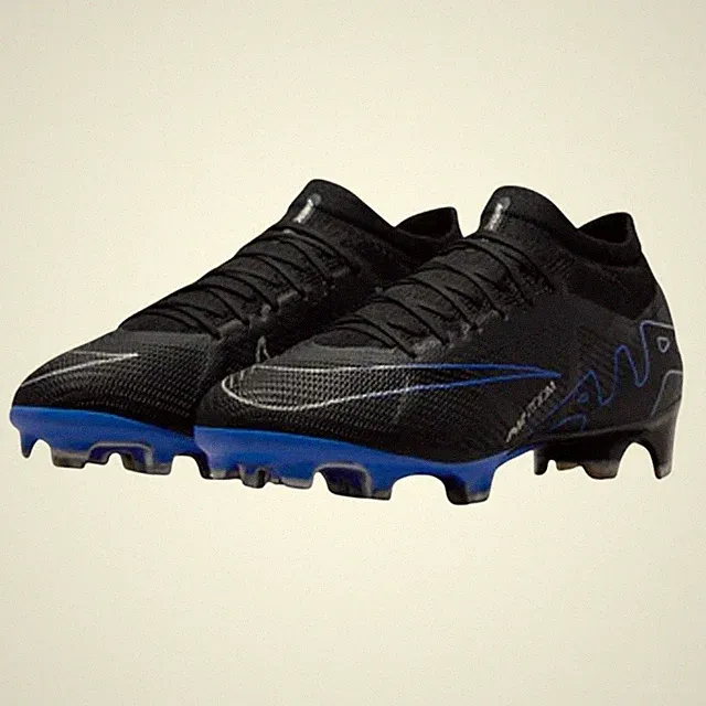Nike Mens Zoom Mercurial Vapor 15 Pro FG Soccer Cleats US 12 Black Blue NWOB