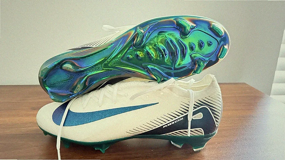 Nike Mercurial Air Zoom Soccer Cleats White/Blue/Green US 9M