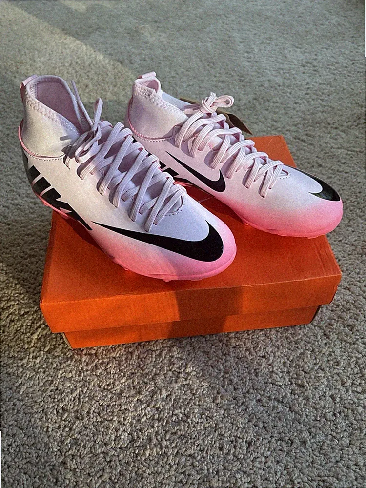 Nike Mercurial JR Superfly 9 Soccer Cleats Pink Kids 2.5Y (Big Kids / Youth) NEW