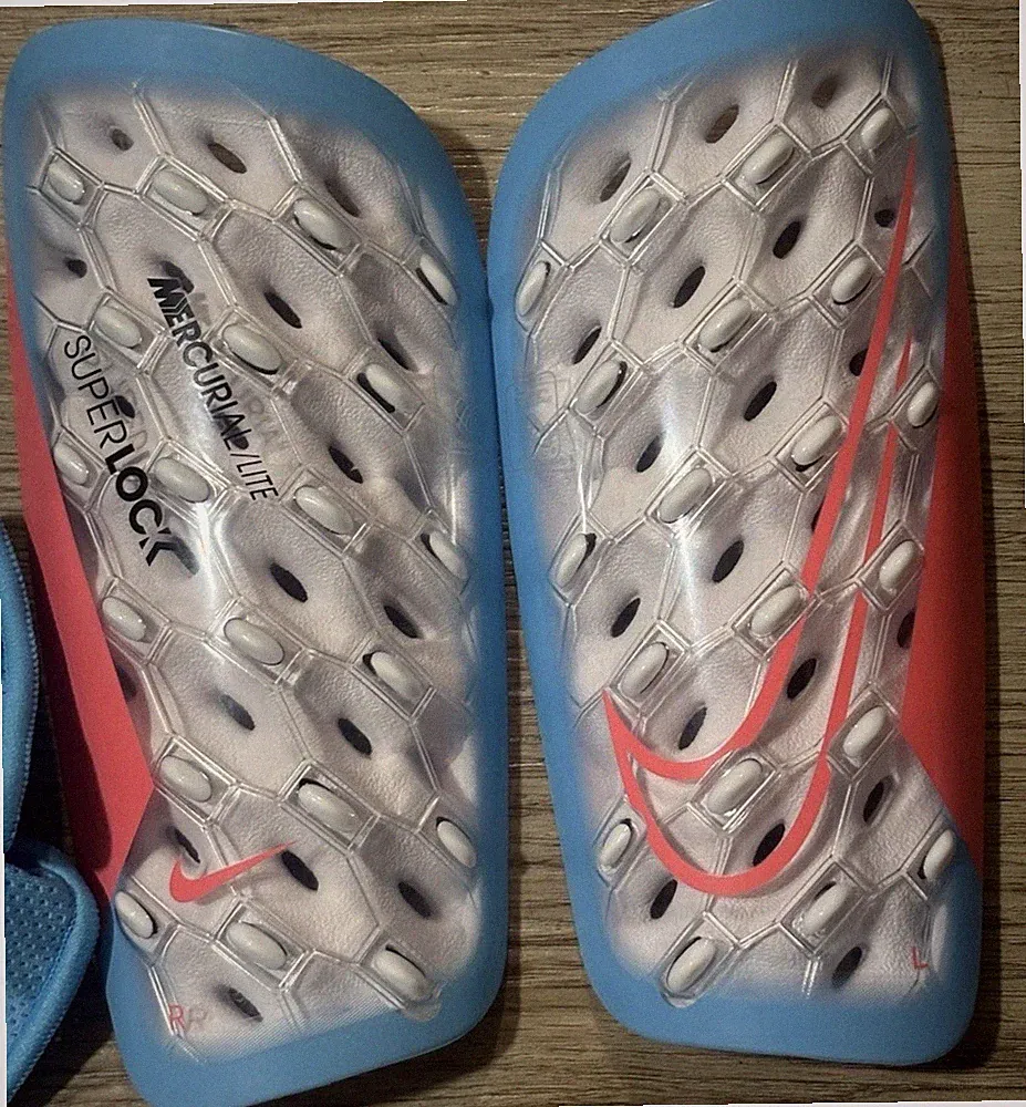 Nike Mercurial Lite Superlock Blue Shin Guards DV1770-100 Men’s Sz Medium