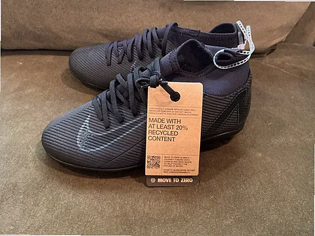 Nike Mercurial Soccer Cleats Shoes Youth Size 4.5 Black Superfly Kids FQ8318-002
