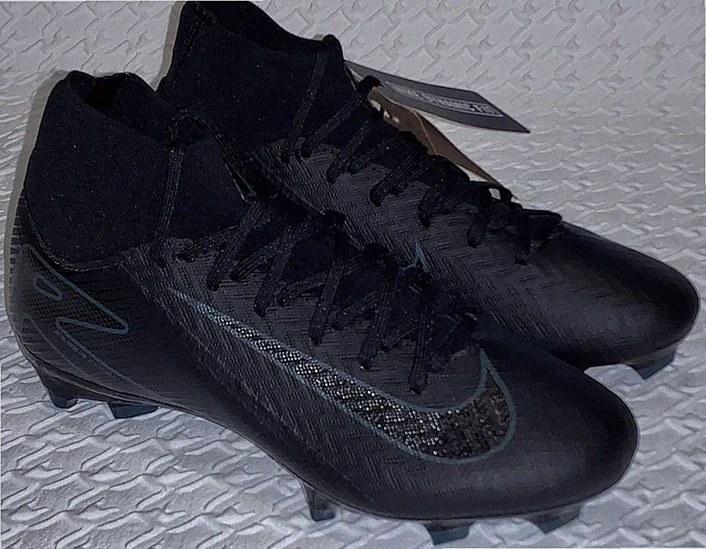 NIKE Mercurial Superfly 10 Academy Black Deep Green FG Soccer Cleats Boys Sz 6.5