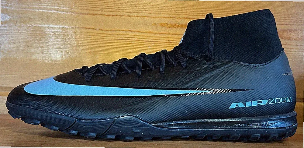 Nike Mercurial Superfly 10 Academy TF Turf Soccer Cleats Size 8.5 BLACK/BLUE