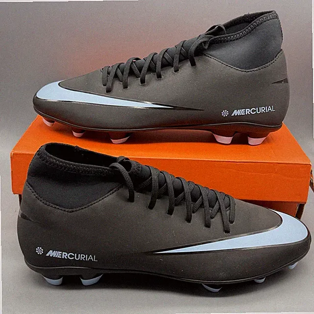 Nike Mercurial Superfly 10 Club FG/MG Mens 9 Soccer Cleats ‘Black/Ice Blue’ NWB!