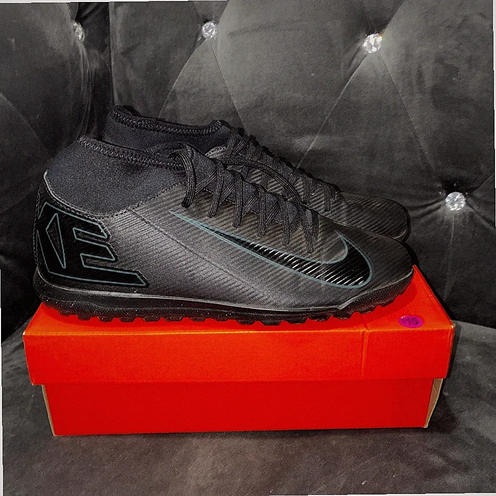 Nike Mercurial Superfly 6 Academy TF Black Soccer Cleats Mens 9 FQ8317-002 Turf