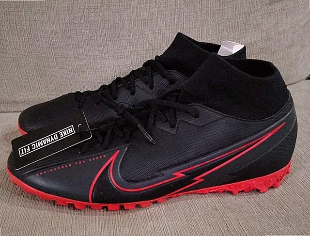 Nike Mercurial Superfly 7 Academy TF Turf Soccer Cleats Black AT7978-060 Sz 13