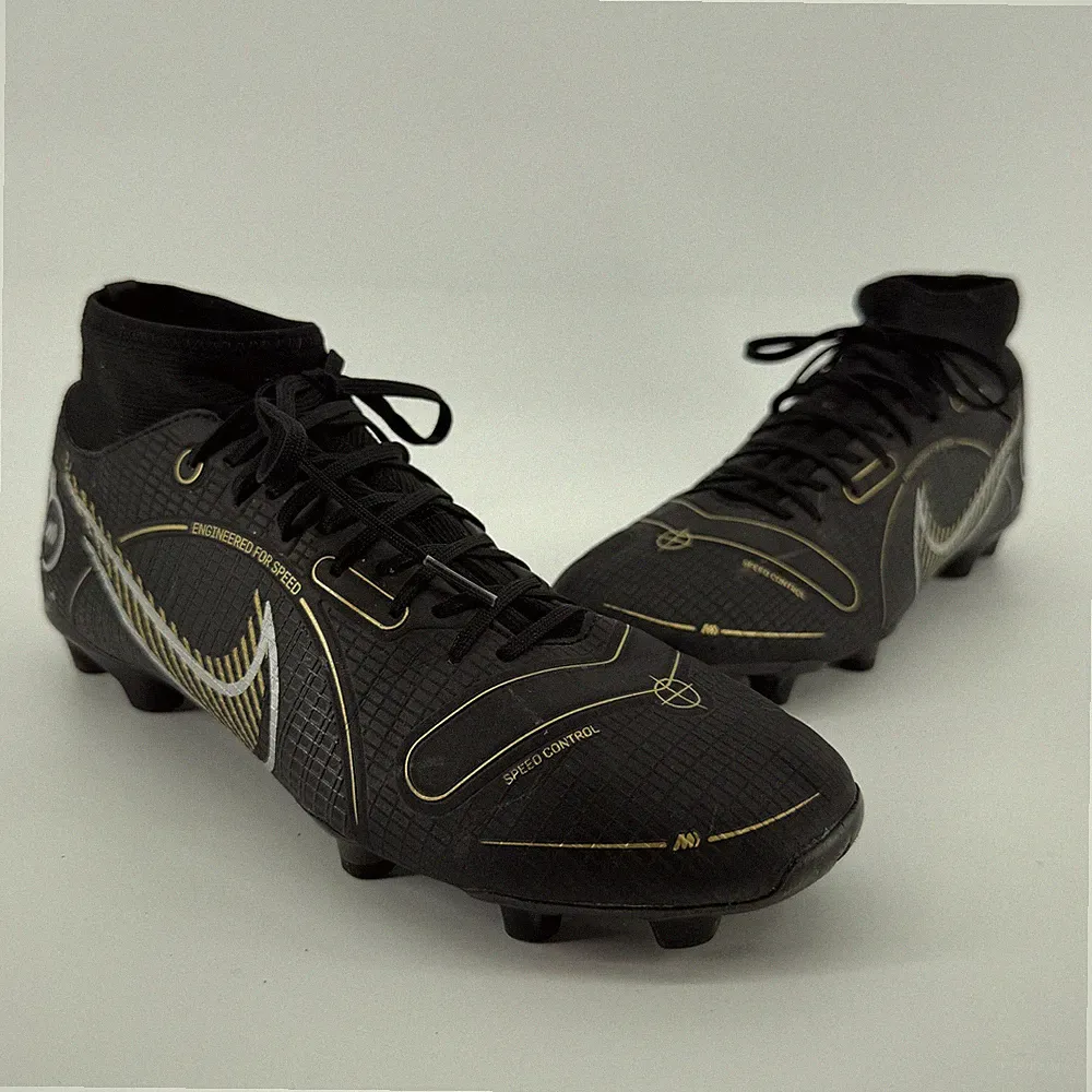 Nike Mercurial Superfly 8 Academy MG Men 10 Black Gold Soccer Cleats DJ2873-007