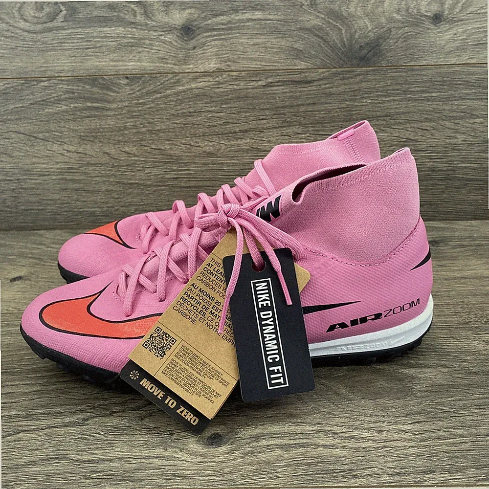 Nike Mercurial Superfly 9 Academy TF Mens 6.5 Pink Turf Soccer Cleats FQ8331-600