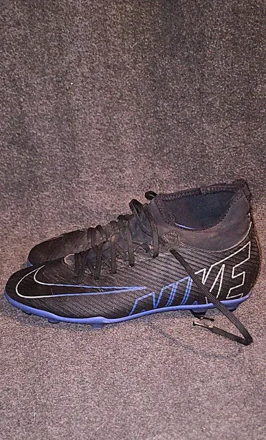 Nike Mercurial Superfly 9 Club Soccer Cleats Black Blue Men Sz 8.5