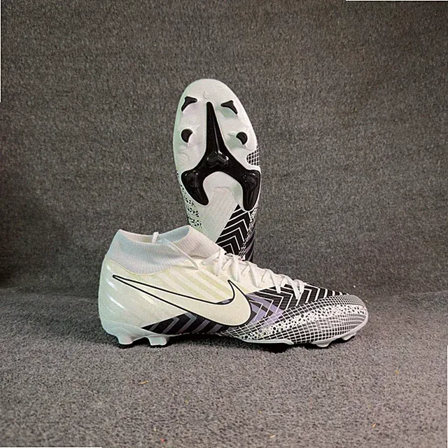 Nike Mercurial Superfly Shoes Mens Size 13 White Black Soccer Cleats MDS003