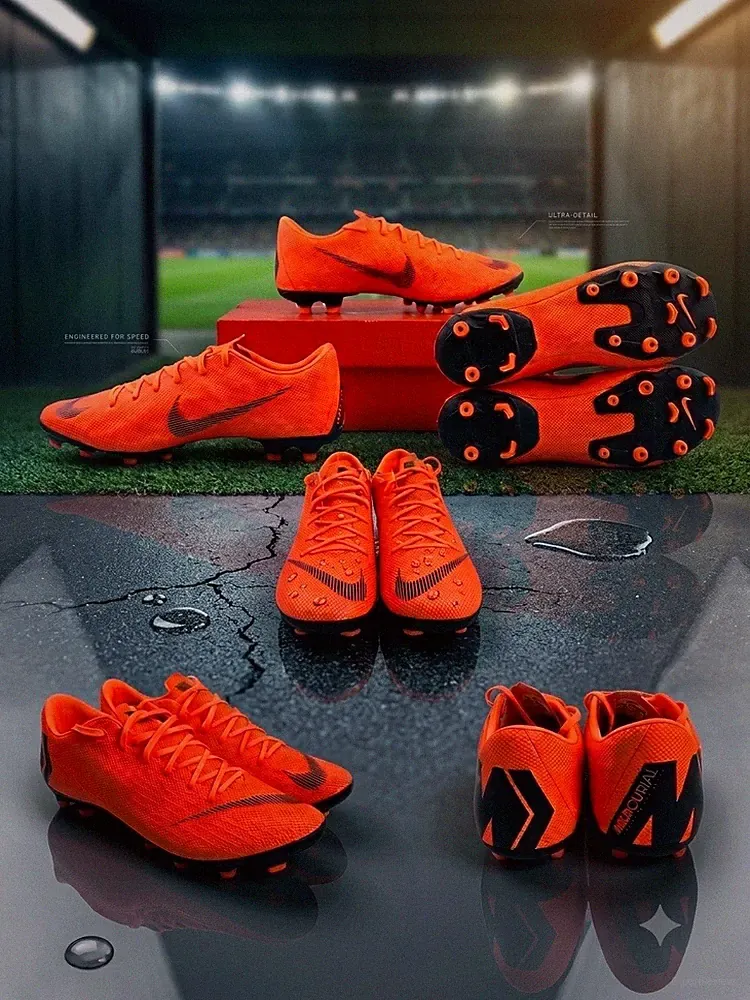 Nike Mercurial Vapor 12 Club MG | Soccer Cleats Orange Neón AH7375810 | Sz 7 Men