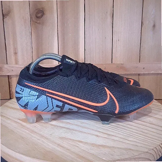 Nike Mercurial Vapor 13 Elite Soccer Cleats Mens 9.5 Black Orange CJ5623-992
