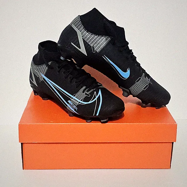Nike Mercurial Vapor 14 Pro FG Soccer Cleats Black Blue Size 11.5 US New