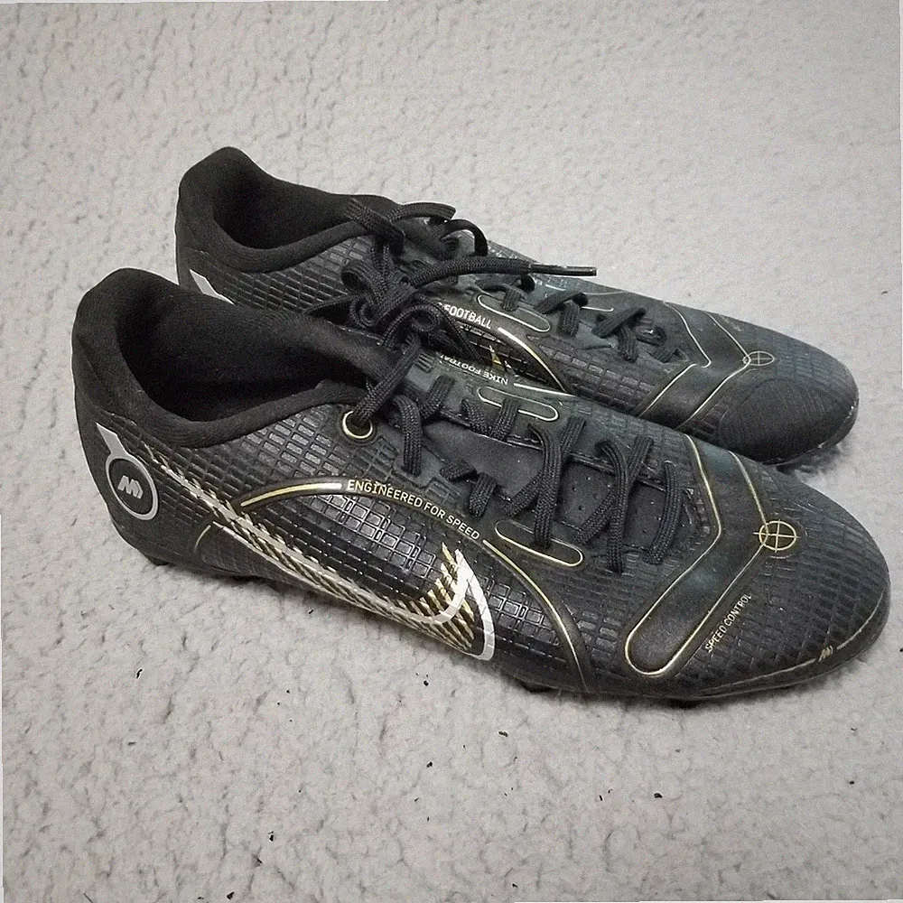 Nike Mercurial Vapor 14 Soccer Shoes Youth 3 FG Cleats DJ2856-004 Black Gold