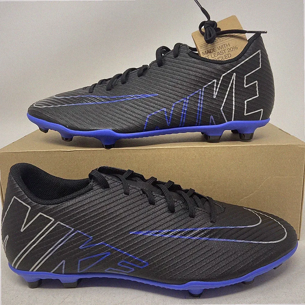 Nike Mercurial Vapor 15 Club FG/MG Mens Soccer Cleats Black Blue DJ5963-040