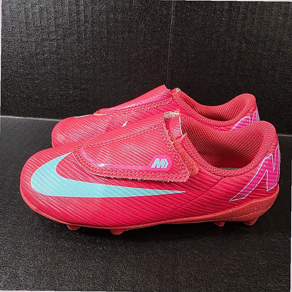 Nike Mercurial Vapor 15 Club Pink Blue Kids Soccer Cleats FQ8290-800 Size 11C