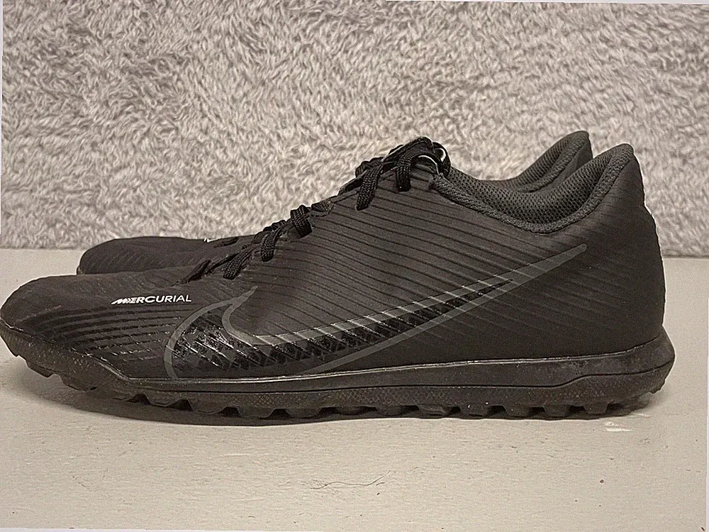 Nike Mercurial Vapor 15 Club TF DJ5968-001 Men's US 8 Black Turf Soccer Shoes