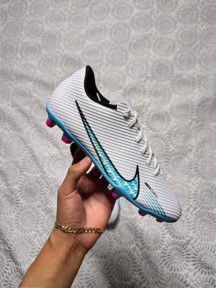 Nike Mercurial Vapor 15 Soccer Cleats White Blue Pink Men’s 9.5 DJ5963-146