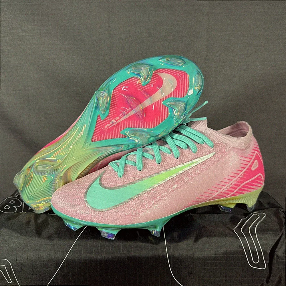 Nike Mercurial Vapor 16 Elite Pink multi- color NBY Soccer Cleats WMNS size 5.5