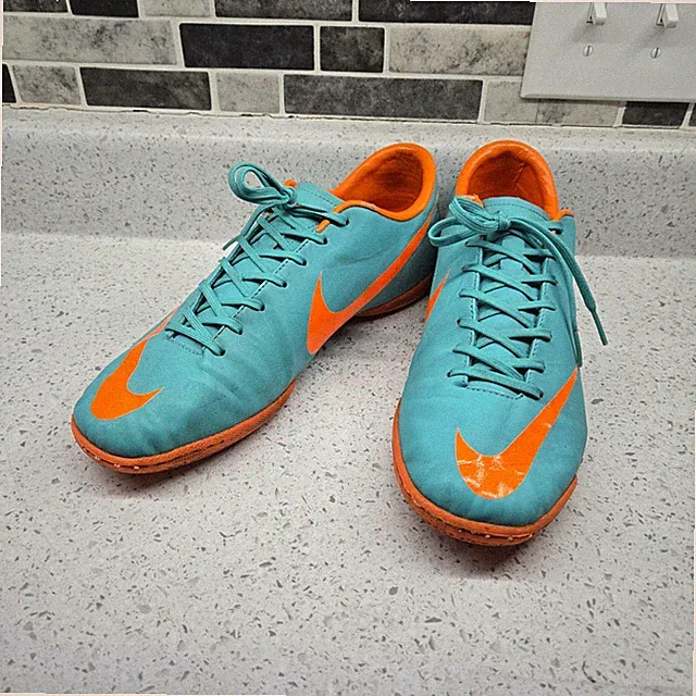 Nike Mercurial Vapor 8 Retro Turquoise Total Orange Indoor Soccer Shoes 10.5