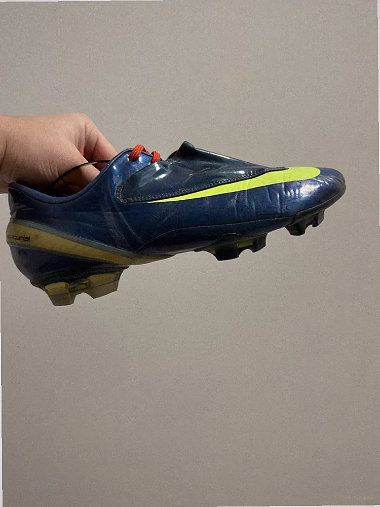 Nike Mercurial Vapor IV CR7 Speed Football Boots Metallic Blue Soccer Cleats US9