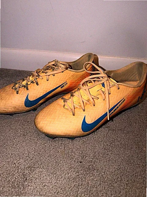 Nike Mercurial Vapor Soccer Cleats Beige Blue Orange Low Top FQ8377