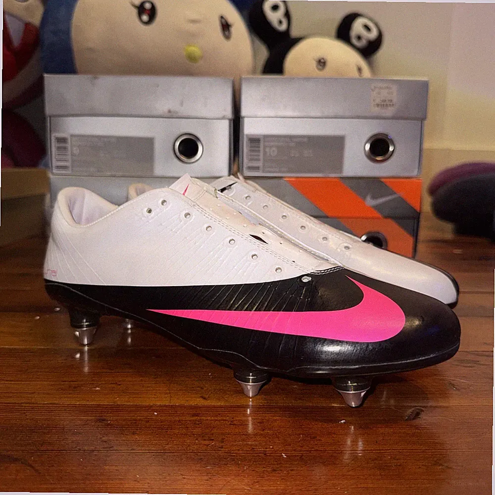 ⚽️ Nike Mercurial Vapor Superfly SG White/Pink Professional Soccer Cleats US 10