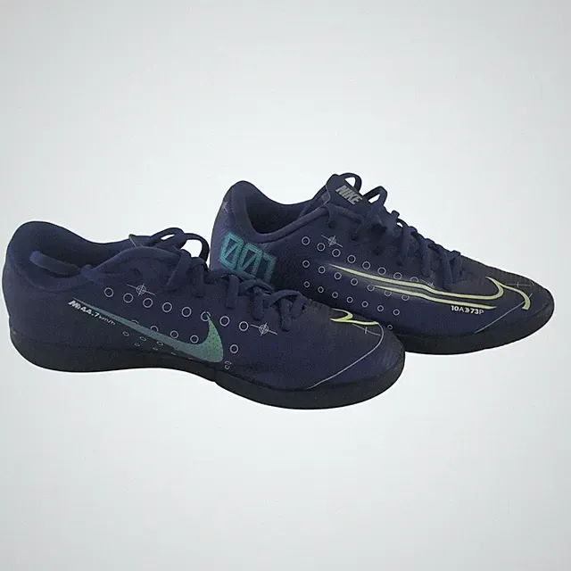 Nike Mercurial Vapor Sz 1Y Academy IC Indoor Soccer Navy Blue Kids Cleats Unisex