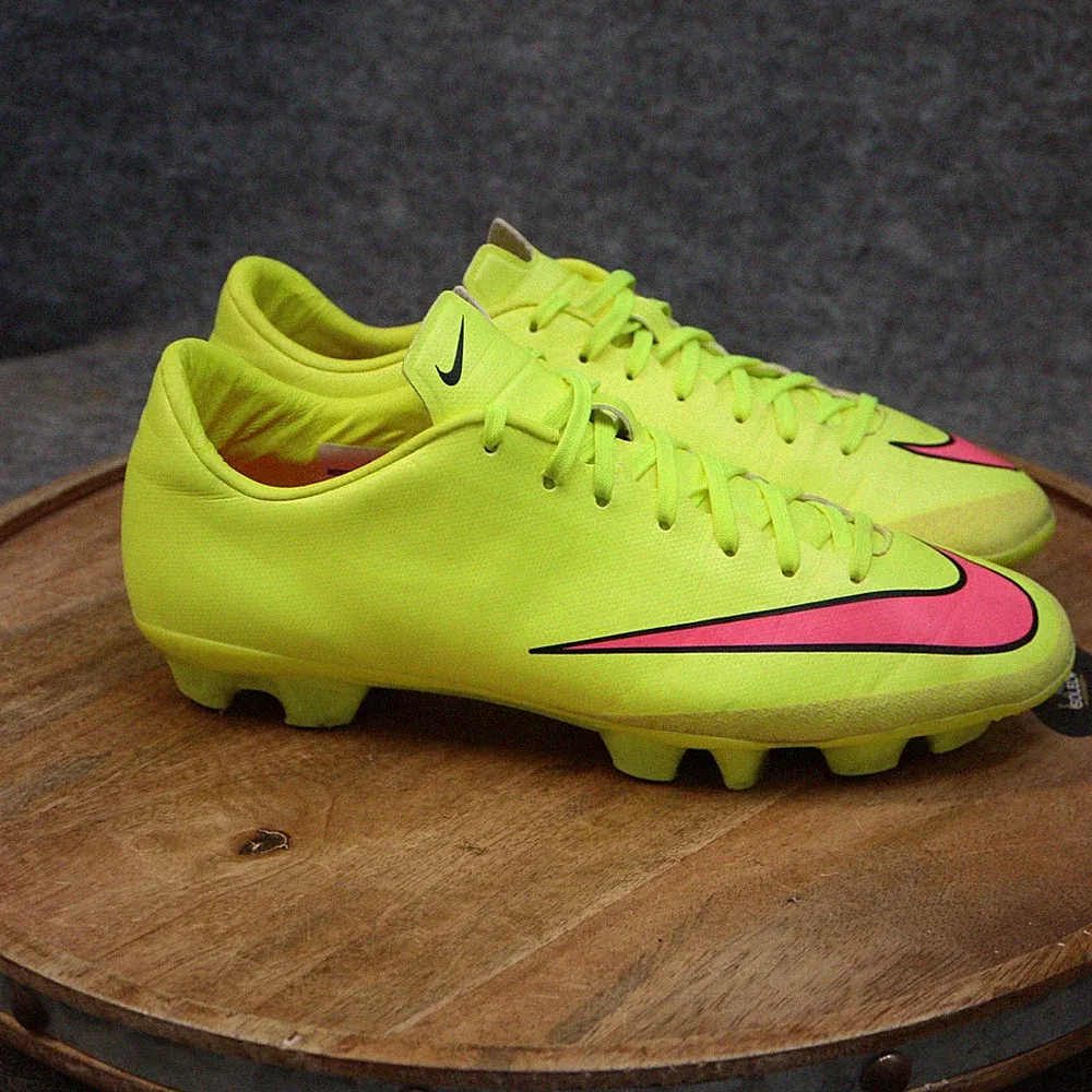 Nike Mercurial Vapor V HG 651645-760 Mens Size 7 US Soccer Cleats Volt Yellow