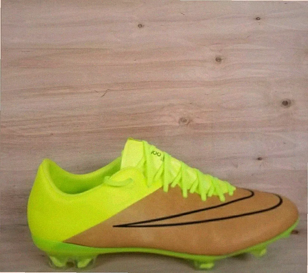 NIKE MERCURIAL VAPOR X LTHR FG TC SOCCER CLEATS 747565-707 CANVAS/VOLT SZ:6-7