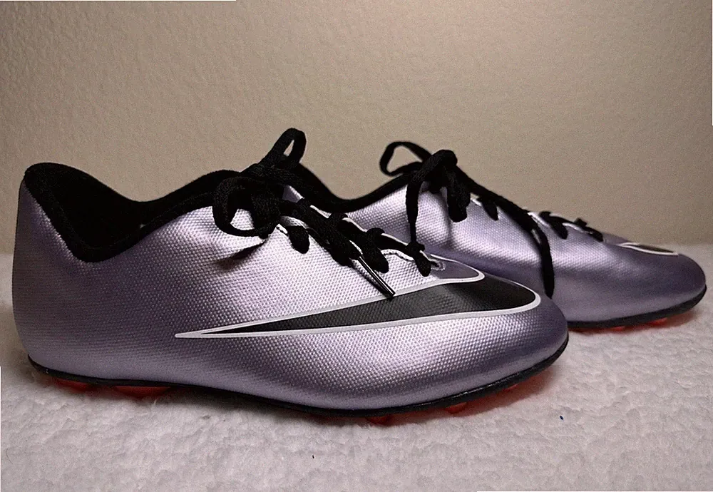 NIKE Mercurial Veloce II 2 FG Silver Black Mens Soccer Cleats Football US 4.5