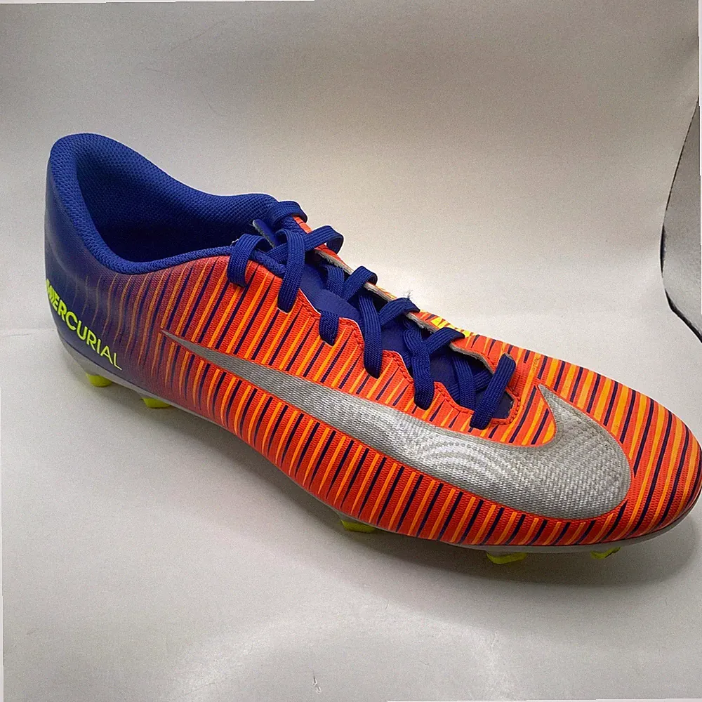 Nike Mercurial Victory VI FG Soccer Cleats Mens 11 Blue Orange 831959-408 Speed