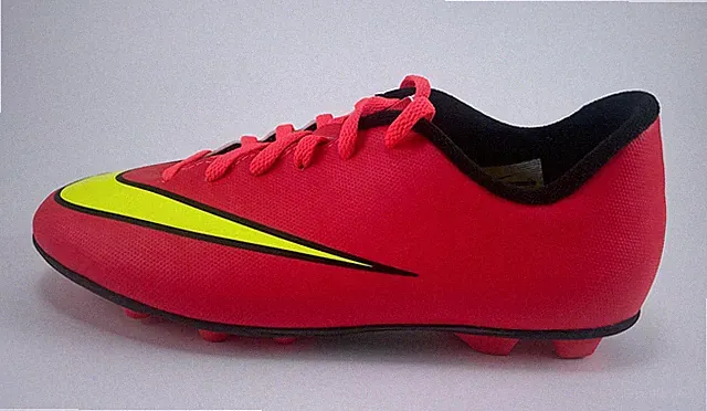 NIKE MERCURIAL VORTEX II PUNCH RED/VOLT CLEATS SOCCER FOOTBALL KIDS YOUTH SIZES
