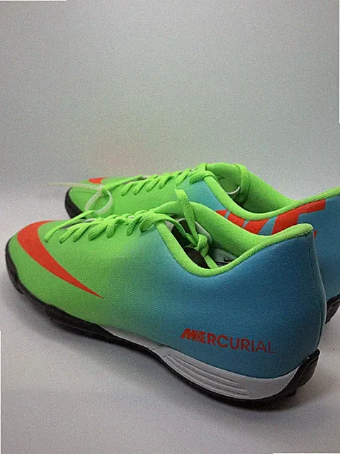 Nike Mercurial Vortex TF Turf Soccer Shoes Green Blue Men’s US 10.5